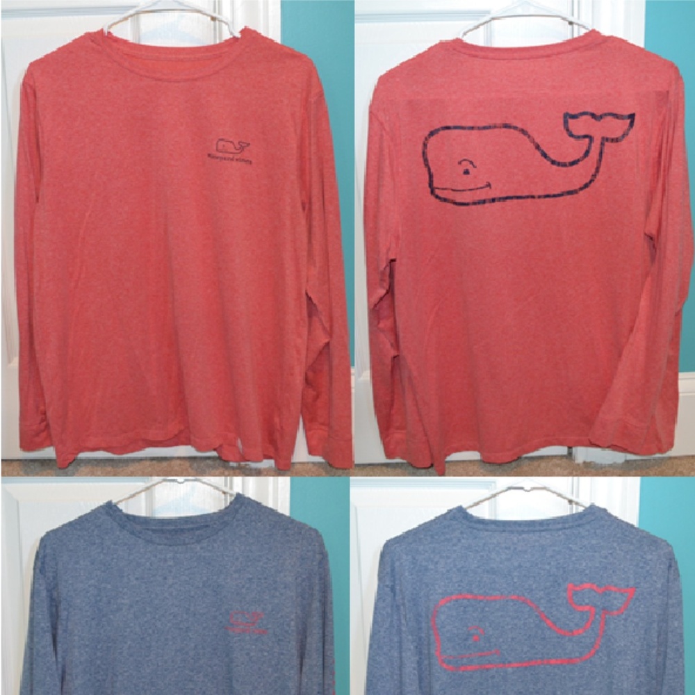 VINEYARD VINES L/S PERFORMANCE SHIRT LOT (2)